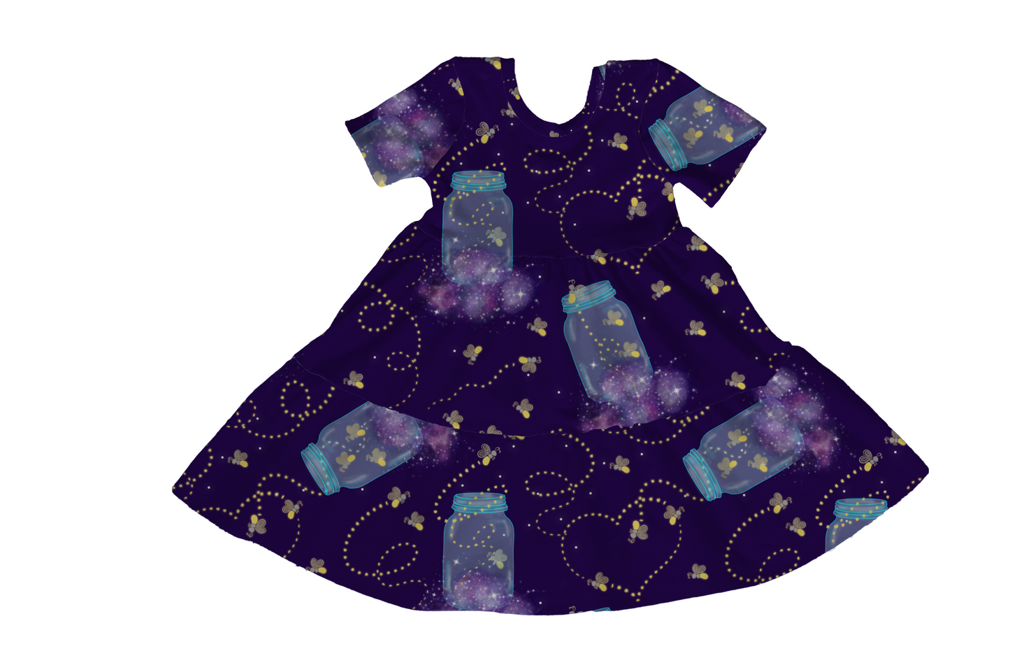 Light Up the Night - Purple Tiered Twirl Dress