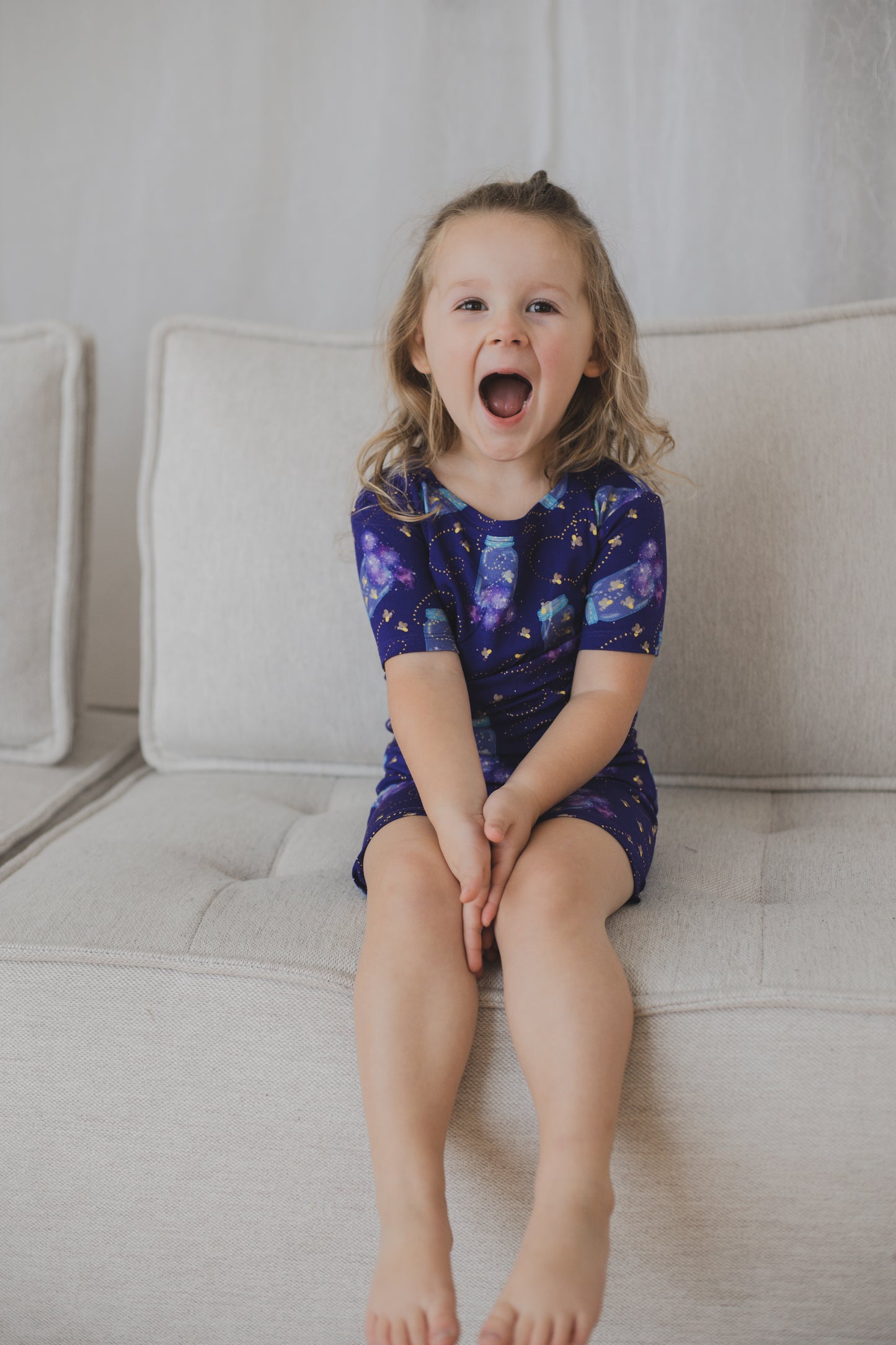 Light Up the Night - Purple Short Set