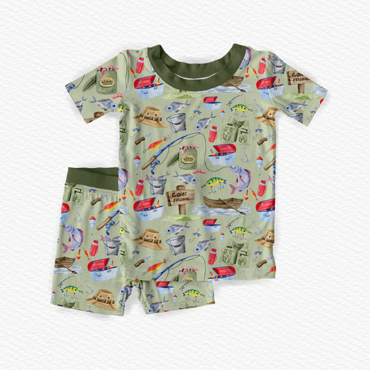Gone Fishing Short Set