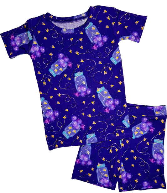 Light Up the Night - Purple Short Set