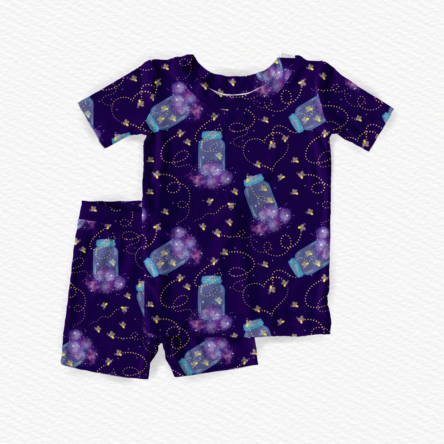 Light Up the Night - Purple Short Set